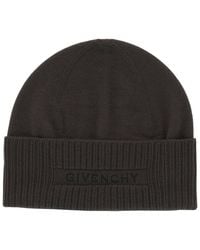 Givenchy - Ribbed Embroidered Logo Wool Beanie - Lyst