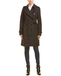 Burberry Kensington Medium-length Heritage Trench Coat - Blue