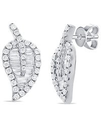 Sabrina Designs - 14k 0.46 Ct. Tw. Diamond Leaf Studs - Lyst