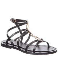 Celine - Lympia Strappy Jewel Leather Sandal - Lyst