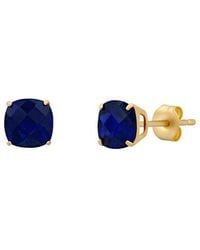 MaxColor - 14K 2.10 Ct. Tw. Lab-Grown Created Sapphire Stud Earrings - Lyst