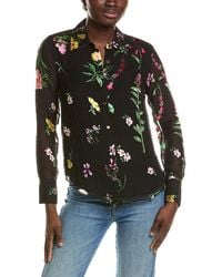 Tahari - The Janice Silk-Blend Blouse - Lyst