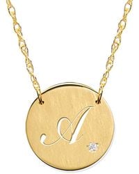 Jane Basch - 22k Over Silver Diamond Initial Necklace (a-z) - Lyst