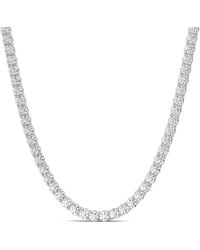 Lab Grown Diamonds - 14K 7.00 Ct. Tw. Lab-Grown Diamond Tennis Necklace - Lyst
