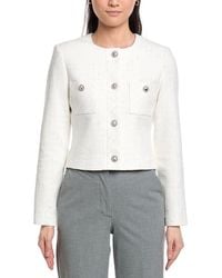 St. John - Collarless Boxy Jacket - Lyst