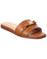 Cole Haan - Go-To Emalia Slide Bow Leather Sandal - Lyst