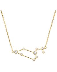 Sterling Forever - When Stars Align Constellation Sign 14K Plated Cz Necklace - Lyst