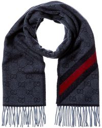 Gucci - GG Web Nikky Wool Scarf - Lyst