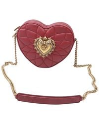 Dolce & Gabbana - Burgundy Leather Devotion Heart-Shaped Bag (Authentic Pre- Loved) - Lyst