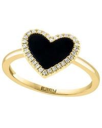 Effy Fine Jewelry - 14K 1.09 Ct. Tw. Diamond & Onyx Ring - Lyst