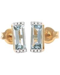 Gemstones - 1.45 Ct. Tw. Diamond & Topaz 14K Earrings - Lyst