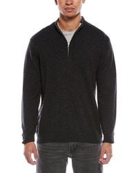 Brodie Cashmere - Classic Wool & Cashmere-Blend 1/4-Zip Mock Sweater - Lyst