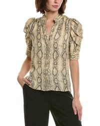 FRAME - Frame The Snake Gillian Silk Top - Lyst
