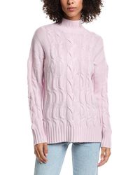 Forte - Luxe Wool & Cashmere-Blend Cable Sweater - Lyst