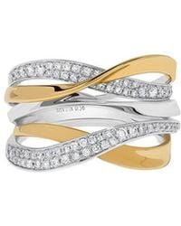 H.J. Namdar - 14K Two-Tone 0.36 Ct. Tw. Diamond Pave Ring - Lyst