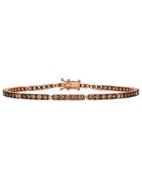 Le Vian - Le Vian Chocolate Diamonds 14k Rose Gold 4.30 Ct. Tw. Diamond Tennis Bracelet - Lyst