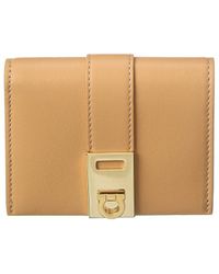 Ferragamo - Ferragamo Hug Leather Compact Wallet - Lyst