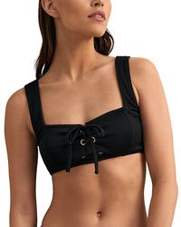 Reiss - Dee Textured Bikini Top - Lyst