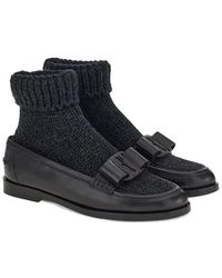 Ferragamo - Vara Bow Leather Bootie - Lyst