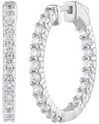 Lab Grown Diamonds - 14K 2.00 Ct. Tw. Lab-Grown Diamond Hoop Earring - Lyst