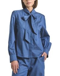 10 Crosby Derek Lam - Majah Tie Neck Long Sleeve Blouse - Lyst