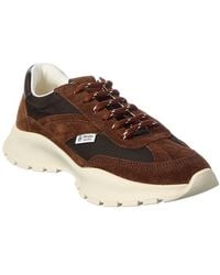 Prada - Mesh & Suede Sneaker - Lyst
