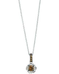 Le Vian - Le Vian Vanilla & Chocolate 14K 0.28 Ct. Tw. Diamond Pendant Necklace - Lyst