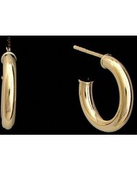 Italian Gold - 14k Polished Half Hoops - Lyst