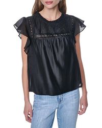 DKNY - Pleated Studded Top - Lyst