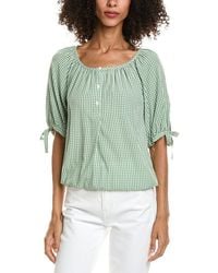 Max Studio - Bubble Button Tie Sleeve Blouse - Lyst