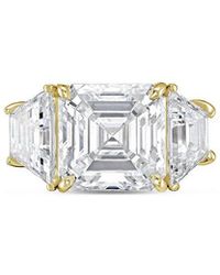 Diana M. Jewels - Diana M. 18K 16.50 Ct. Tw. Lab-Grown Diamond Three-Stone Ring - Lyst