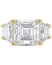 Diana M. Jewels - Diana M. 18K 16.50 Ct. Tw. Lab-Grown Diamond Three-Stone Ring - Lyst