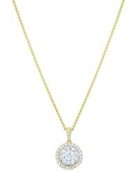 Diana M. Jewels - Fine Jewelry 14k 0.75 Ct. Tw. Diamond Halo Pendant Necklace - Lyst