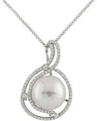 Splendid - Silver 12-13mm Pearl Pendant Necklace - Lyst