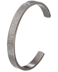 Eye Candy LA - The Bold Collection Titanium Roman Numeral Cuff Bracelet - Lyst
