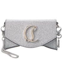 Christian Louboutin - Glitter Leather Micro Shoulder Bag - Lyst