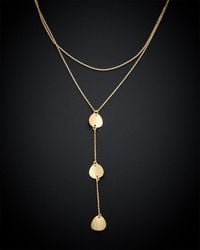 Italian Gold - 14k Petals Drop Necklace - Lyst