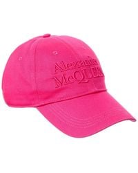 McQueen - Logo Cotton Hat - Lyst