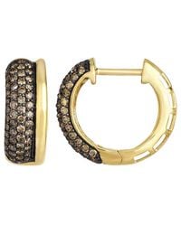 Le Vian - Chocolate 14K 1.16 Ct. Tw. Diamond Hoop Earrings - Lyst
