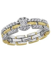 Created Forever - 0.11 Ct. Tw. Lab-Grown Diamond Halo Link Ring - Lyst