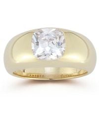 Chloe and Madison - 14k Over Silver Cz Bold Dome Ring - Lyst