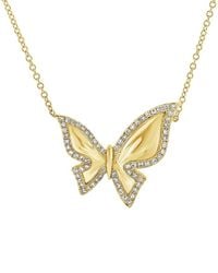 Sabrina Designs - 14k 0.17 Ct. Tw. Diamond Butterfly Necklace - Lyst