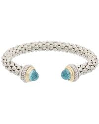 Juvell - 18K Plated Topaz Popcorn Mesh Cuff - Lyst