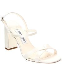 Jimmy Choo - Elsy Block Heel 85 Leather Sandal - Lyst
