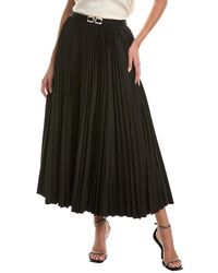 Gracia - Pleated Buckle Midi Skirt - Lyst