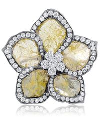 Diana M. Jewels - Fine Jewelry 18k 6.53 Ct. Tw. Diamond Half-set Ring - Lyst