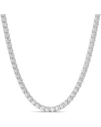 Lab Grown Diamonds - 14K 7.00 Ct. Tw. Lab-Grown Diamond Tennis Necklace - Lyst