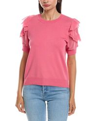 Nanette Lepore - Ruffle Sleeve Top - Lyst