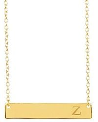 Sterling Forever - 14k Over Silver Bar Initial Necklace (a-z) - Lyst