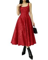 Linda Charm - Sleeveless Midi Dress - Lyst